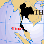 Globe showing position of Krabi