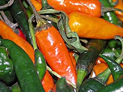 Chillies in extreme closeup (Market in Hua Hin)