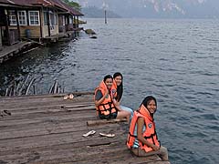 Thai visitors enjoying the lake