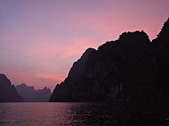 Sunset on Cheow Lan Lake