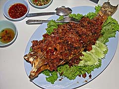 Deep fried grouper