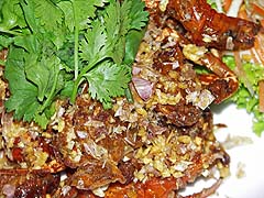 Soft Shelled Crabs with a garlicky sauce (2005)